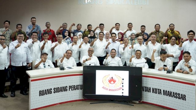 Pengurus KONI Kota Makassar masa bakti 2025-2029 yang dilantik pada 24 Oktober 2025 lalu. (Foto: Istimewa)