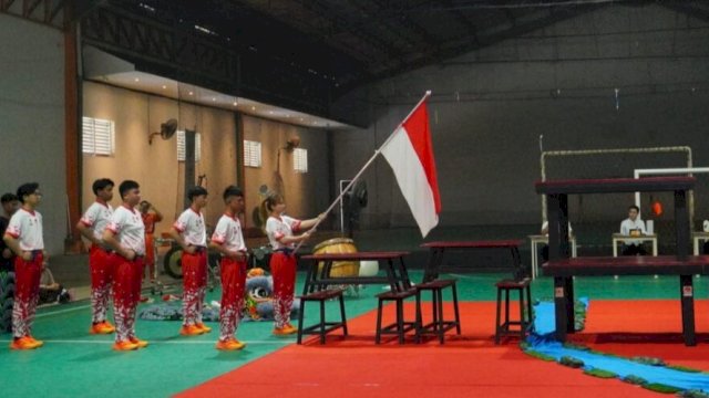 Cabang olahraga Barongsai Kota Makassar berhasil meraih juara umum pada Babak Kualifikasi (BK) Pekan Olahraga Provinsi (Porprov) Sulawesi Selatan 2025. (Foto: Istimewa)