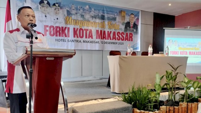 FORKI Kota Makassar resmi menggelar Musyawarah Kota (Muskot) di Hotel Santika, Jalan Sultan Hasanuddin, Makassar, Jumat (12/12/2025). (Foto: Istimewa)