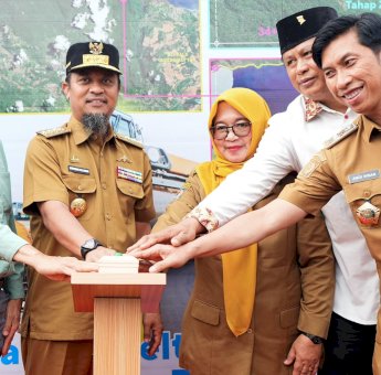 Gubernur Sulsel Lakukan Groundbreaking Matano Belt Road, Hubungkan Luwu Timur dan Sulteng Lewat Darat