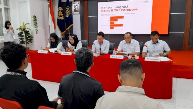 Ket: Imigrasi Kelas II TPI Parepare paparkan capaian kinerja 2025