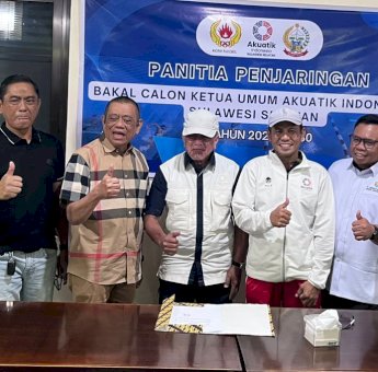 Amirullah Nur Jadi Calon Pertama yang Kembalikan Formulir Pendaftaran Ketua Akuatik Sulsel