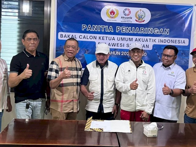 Amirullah Nur Jadi Calon Pertama yang Kembalikan Formulir Pendaftaran Ketua Akuatik Sulsel