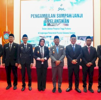 Terapkan Manajemen Talenta Perkuat Birokrasi, Gubernur Sulsel Lantik 7 Pejabat Eselon II