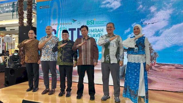 Pelaksanaan Garuda Indonesia Umrah Travel Fair (GUTF) 2026 berlangsung di Kota Surabaya dan Makassar. Khusus di Makassar dilaksanakan mulai 6 hingga 9 Februari 2026 di Atrium Mall Ratu Indah (MaRI) melalui berbagai penawaran paket umrah dan haji plus terbaik. (Dok. Istimewa) 