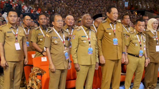 Gubernur Sulsel, Andi Sudirman Sulaiman saat menghadiri Rakornas Pemerintah Pusat dan Daerah Tahun 2026 oleh Kementerian Dalam Negeri di Sentul International Convention Center (SICC), Kabupaten Bogor, Jawa Barat, Senin (2/2/2026). (Foto: Istimewa)