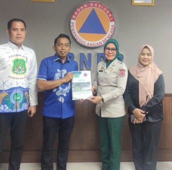 Perkuat Sinergi untuk Penanggulangan Bencana, Bupati dan Wabup Sidrap Audiensi ke BNPB