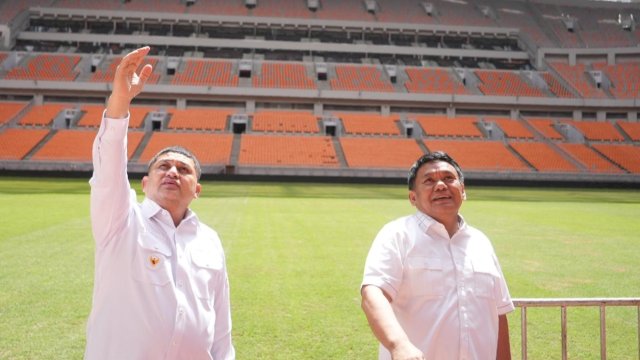 Wali Kota Makassar, Munafri Arifuddin saat melakukan studi lapangan ke Jakarta International Stadium (JIS), Rabu (4/2/2026). (Foto: Istimewa)