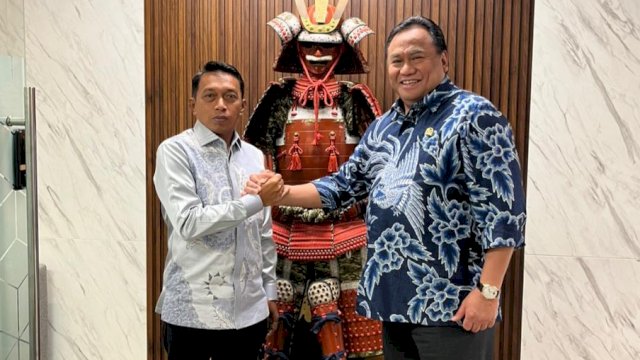 Ketua DPW Partai NasDem Gorontalo, Rachmat Gobel dan Ketua DPW Partai Nasdem Sulawesi Selatan, Syaharuddin Alrif melakukan pertemuan di Jakarta, Kamis (5/2/2026). (Foto: Istimewa)