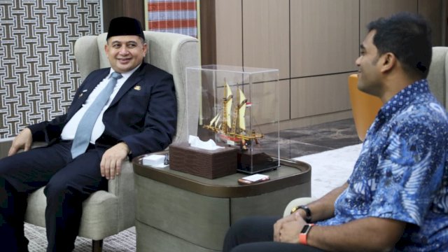 Perwakilan Kedutaan Besar Republik Singapura untuk Indonesia, Malik Vickland saat bertemu langsung dengan Wali Kota Makassar, Munafri Arifuddin di Kantor Balai Kota Makassar, Jumat (6/2/2026). (Foto: Istimewa)