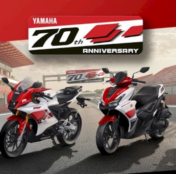 Momen Anniversary Yamaha ke-70 Tahun, Livery Ikonik Edisi Spesial Resmi Mengaspal