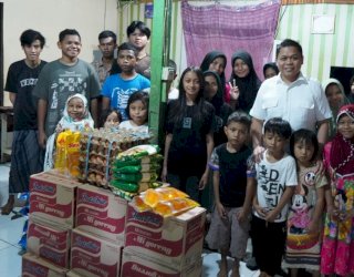 Momen HUT Gerindra ke-18, Yasir Machmud Salurkan Bantuan ke Panti Asuhan di Makassar