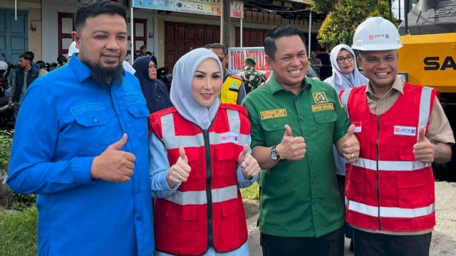Anggota DPRD Sulsel, Fadilah Fahriana saat menghadiri groundbreaking proyek preservasi jalan MYP paket 2 di ruas jalan Bontoramba-Galesong, Kabupaten Takalar, Selasa (10/2/2026). (Foto: Istimewa)
