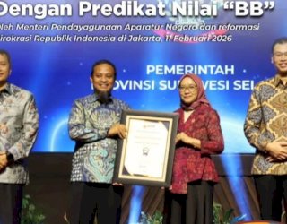 Pemprov Sulsel Raih Penghargaan SAKIP 2025, Nilai Akuntabilitas Kinerja Naik ke Kategori Sangat Baik