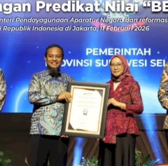 Pemprov Sulsel Raih Penghargaan SAKIP 2025, Nilai Akuntabilitas Kinerja Naik ke Kategori Sangat Baik