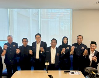 Konsolidasi Perdana Sepeninggal RMS, Syahar Tegaskan NasDem Sulsel Tetap Solid dan Utuh