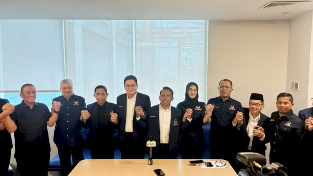DPW Partai NasDem Sulawesi Selatan menggelar konsolidasi pengurus di Hotel Claro, Jalan AP Pettarani, Makassar, Jumat (13/2/2026). (Foto: Istimewa)