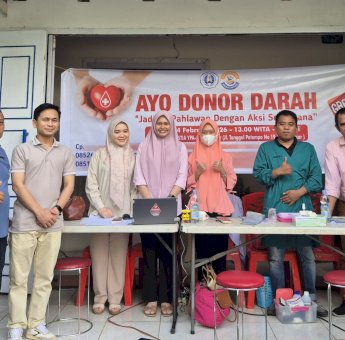 Jelang Ramadan, STIA Abdul Haris Makassar Bersama PMI Gelar Aksi Donor Darah