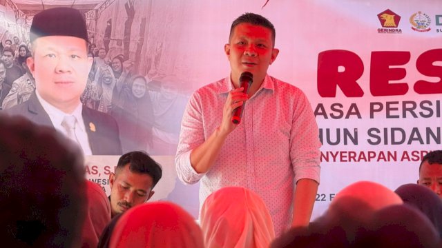 Anggota DPRD Sulsel, Edward Wijaya Horas saat menggelar kegiatan reses di Kelurahan Ujung Pandang Baru, Kecamatan Tallo, Kota Makassar, Minggu (22/2/2026). (Foto: Istimewa)