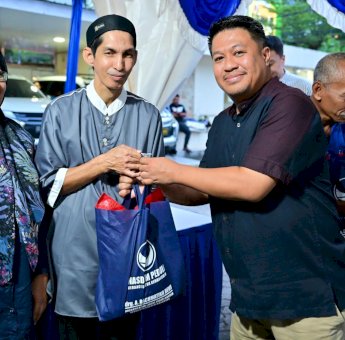Perkuat Soliditas Kader, NasDem Makassar Buka Puasa Bersama dan Bagikan Paket Sembako