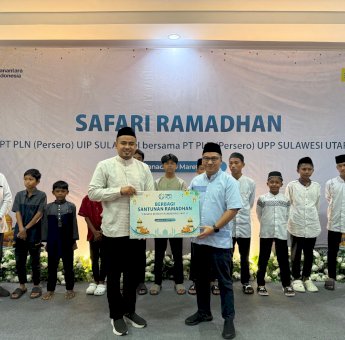 Safari Ramadan PLN UIP Sulawesi: Berbagi Bantuan ke Yatim Dhuafa dan Santri di Manado