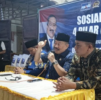 Sartono Sosialisasikan 4 Pilar Kebangsaan di Desa Tegalsari, Salurkan Sembako dan Bantuan Infrastruktur
