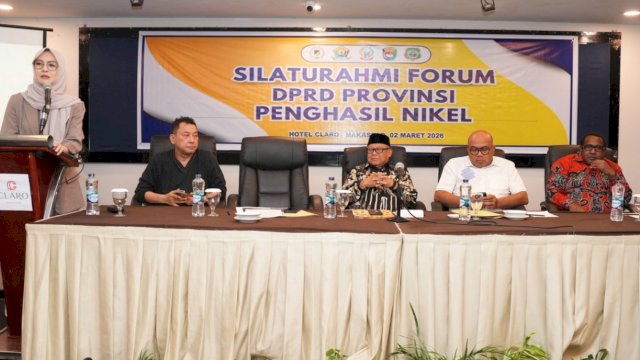 Ketua DPRD Sulsel, Andi Rachmatika Dewi saat menghadiri silaturahmi Forum DPRD Provinsi Penghasil Nikel Indonesia (FD-PNI) di Hotel Claro, Jalan AP Pettarani, Makassar, Senin (2/3/2026). (Foto: Istimewa)
