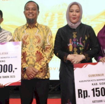 Sidrap Raih Dua Penghargaan Bergengsi, PDRB Tertinggi di Sulsel dan Piala Adipura 2025