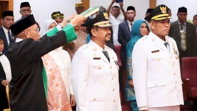 Pelantikan Dr. H. Azhari, S.STP., M.Si- Muhammad Adam Basan, S.Sos. sebagai Bupati dan Wakil Bupati Buton Tengah masa jabatan 2025-2030.