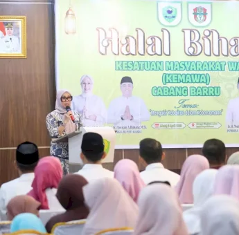 Andi Ina Hadiri Halal Bihalal KEMAWA Barru Perkuat Silaturahmi dan Peran Warga Wajo