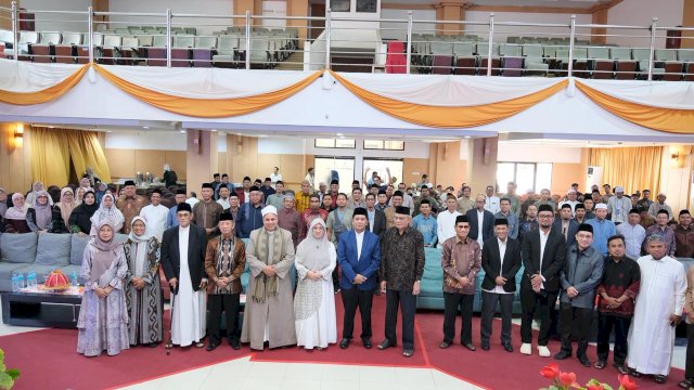 Bupati Gowa, Sitti Husniah Talenrang saat menghadiri Musyawarah Besar dan Halal Bihalal ICATT Indonesia, di Hotel UIN Makassar, kemarin. (Dok. Humas Gowa) 
