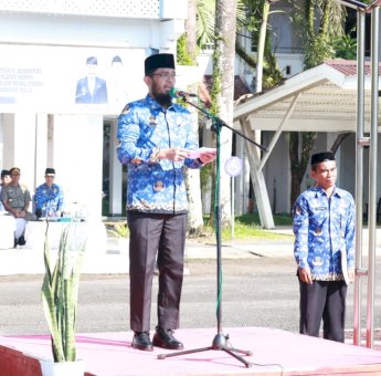 Pemkab Barru Gelar Upacara HKN, Tekankan Disiplin ASN dan Terapkan WFH