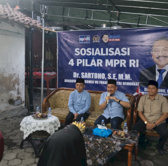 Sartono Lanjutkan Sosialisasi 4 Pilar Kebangsaan di Patihan Kidul