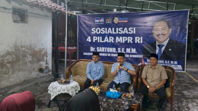 Sartono Lanjutkan Sosialisasi 4 Pilar Kebangsaan di Patihan Kidul