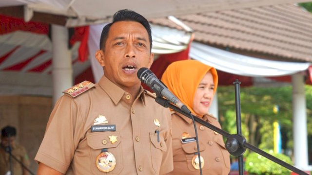 Bupati Sidrap, Syaharuddin Alrif bersama Wakil Bupati Sidrap, Nurkanaah. (Foto: Humas Pemkab Sidrap)