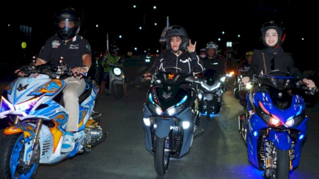 Ajang Gathering Team Aerox (GTA) Makassar berlangsung seru dan diikuti oleh ratusan peserta. (Foto: Istimewa)