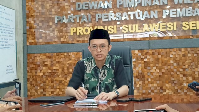 Ketua DPW PPP Sulsel, Ilham Ari Fauzi saat ditemui di Sekretariat DPW PPP Sulsel, Jalan Sungai Saddang Lama, Makassar, Jumat (17/4/2026). (Foto: Istimewa)