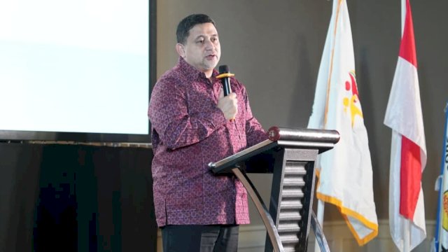 Wali Kota Makassar, Munafri Arifuddin saat membuka Rapat Kerja Komite Olahraga Rekreasi Masyarakat Indonesia (KORMI) Kota Makassar Tahun 2026 di Hotel Aryaduta, Makassar, Sabtu (25/4/2026). (Foto: Istimewa)