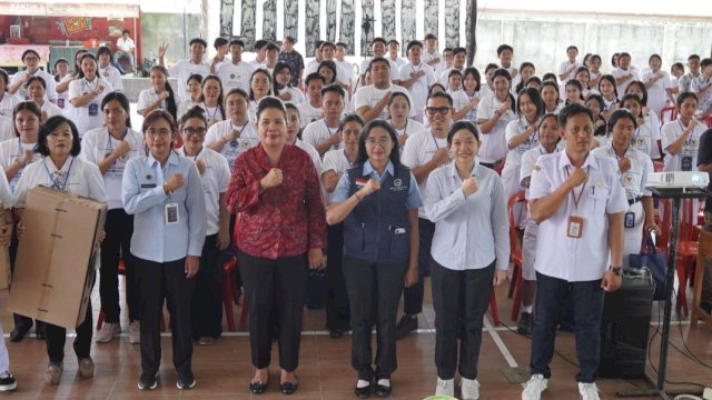 Sosialisasi program Makan Bergizi Gratis (MBG) yang digelar di SMAN 1 Marga, Desa Kuwum, Kecamatan Marga, Kabupaten Tabanan, Bali, Rabu (22/4/2026). (Foto: Istimewa)