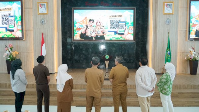 Ket: Pemkab Barru Luncurkan QRIS Pasar dan Klinik Pendapatan