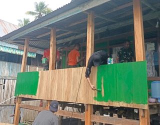 Cuaca Ekstrem Tak Surutkan TMMD ke-128 di Selayar, Pembangunan Terus Berjalan