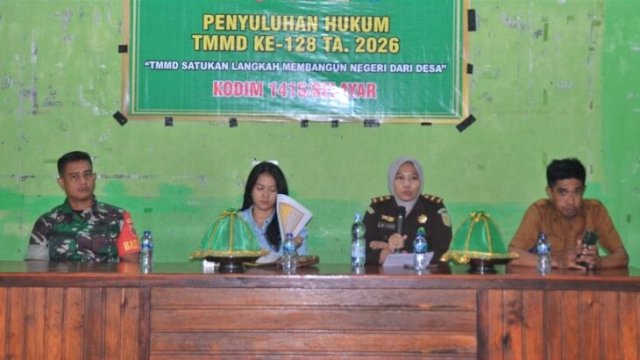 TMMD ke-128 Hadirkan Penyuluhan Hukum untuk Warga Batangmata Sapo. [IST]