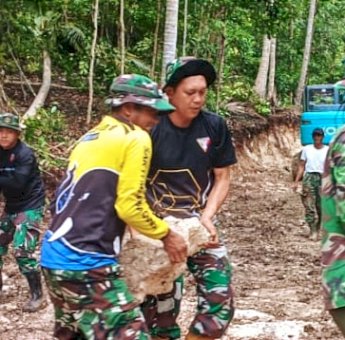 TMMD Selayar: Jalan Tani Sepanjang 1.200 Meter Mulai Dibuka di Desa Tamalanrea