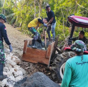 Hari ke-20 TMMD Selayar, Progres Jalan Tani Capai 80 Persen