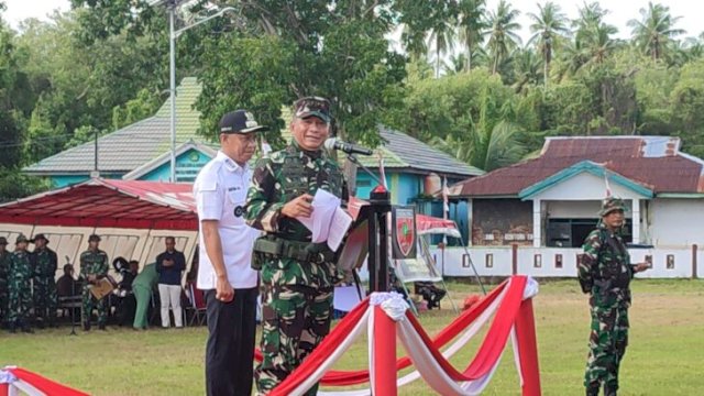 Pangdam XIV Hasanuddin, Mayjen TNI Bangun Nawoko Resmi menutup TMMD ke-128 Selayar. [IST]