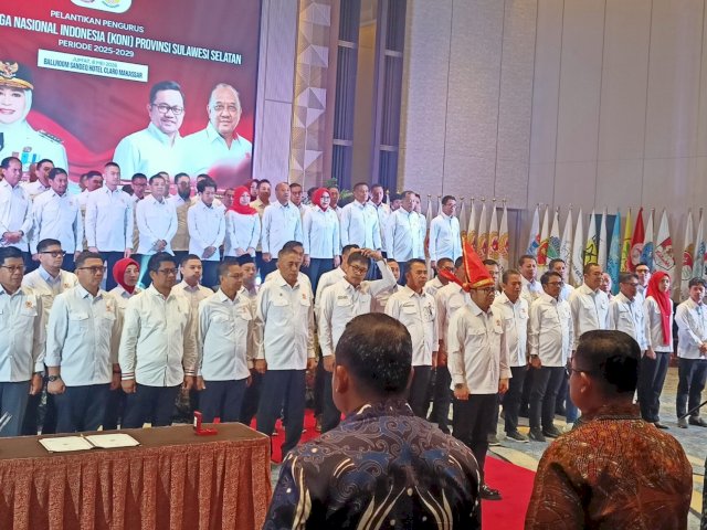 Darmawangsyah Muin Resmi Dilantik Nakhodai KONI Sulsel, Pasang Target 10 Besar di PON 2028
