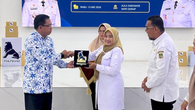 Wakil Bupati Sidrap, Nurkanaah, saat membuka Workshop Pengembangan dan Pertumbuhan Hilirisasi Usaha Peternakan di Aula Saromase, Kompleks SKPD Sidrap, Rabu (13/5/2026). (Foto: Humas Pemkab Sidrap)
