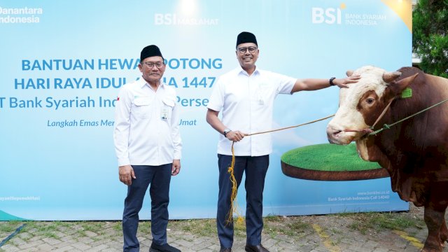 Pada Hari Raya Idul Adha 1447 Hijriah, BSI merealisasikan komitmen sosialnya dengan menyiapkan 24.053 ekor hewan kurban untuk disalurkan ke seluruh pelosok negeri. (Foto: Istimewa)