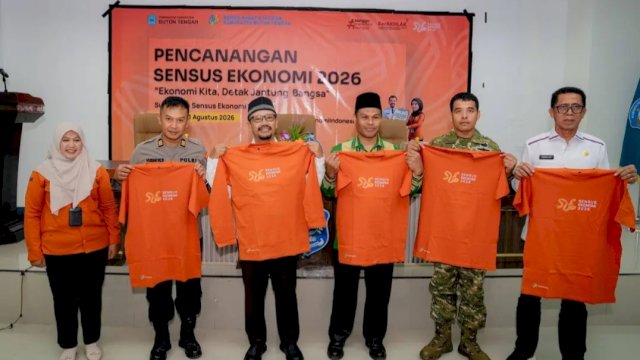 Bupati Buton Tengah bersama Forkopimda dan BPS mencanangkan Sensus Ekonomi 2026