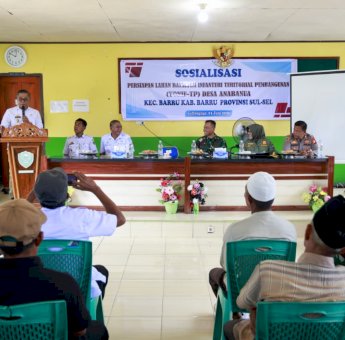 Pemkab Barru dan Kodim Sosialisasikan Pembangunan Yonif TP, Warga Diajak Kedepankan Musyawarah